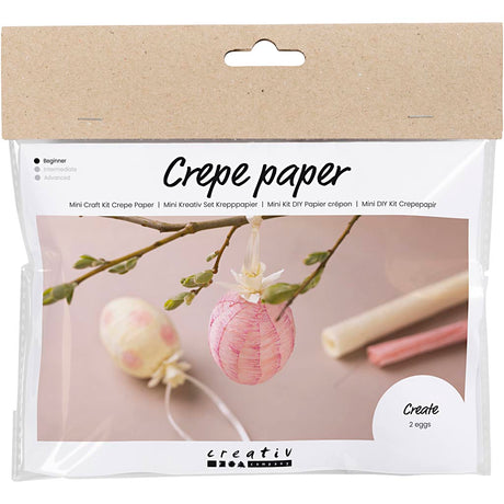 Creativ company https: www.cchobby.nl mini-hobbyset-crepepapier-eieren-lichtroze-lichtgeel-1-doos