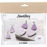 Creative company https: www.cchobby.nl mini-hobbyset-sieraden-gemarmerde-oorringen-lichtpaars-1-doos