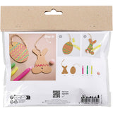 Creativ company https: www.cchobby.nl mini-hobbyset-decoratie-ei-en-konijn-bruin-groen-roze-geel-1-doos