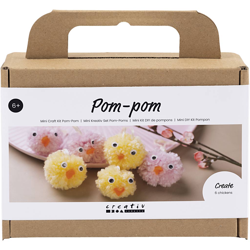 Creativ company https: www.cchobby.nl mini-hobbyset-pompom-kuikens-diverse-kleuren-1-doos