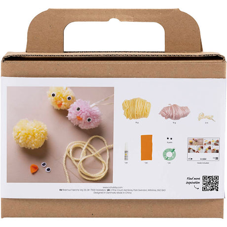 Creativ company https: www.cchobby.nl mini-hobbyset-pompom-kuikens-diverse-kleuren-1-doos