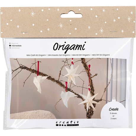 Creativ company mini hobbyset origami duiven en sterren