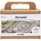 Creativ company https: www.cchobby.nl mini-hobbyset-macrame-dromenvanger-met-rozenkwarts-lichtroze-wit-1-doos