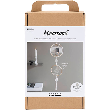 Creativ company http: www.cchobby.nl hobbyset-macrame-mobiel-grijs-off-white-1-doos