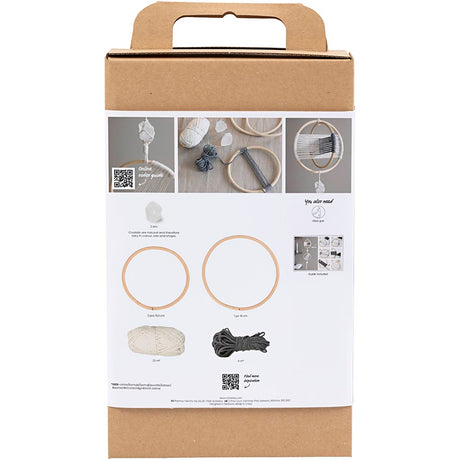 Creativ company http: www.cchobby.nl hobbyset-macrame-mobiel-grijs-off-white-1-doos