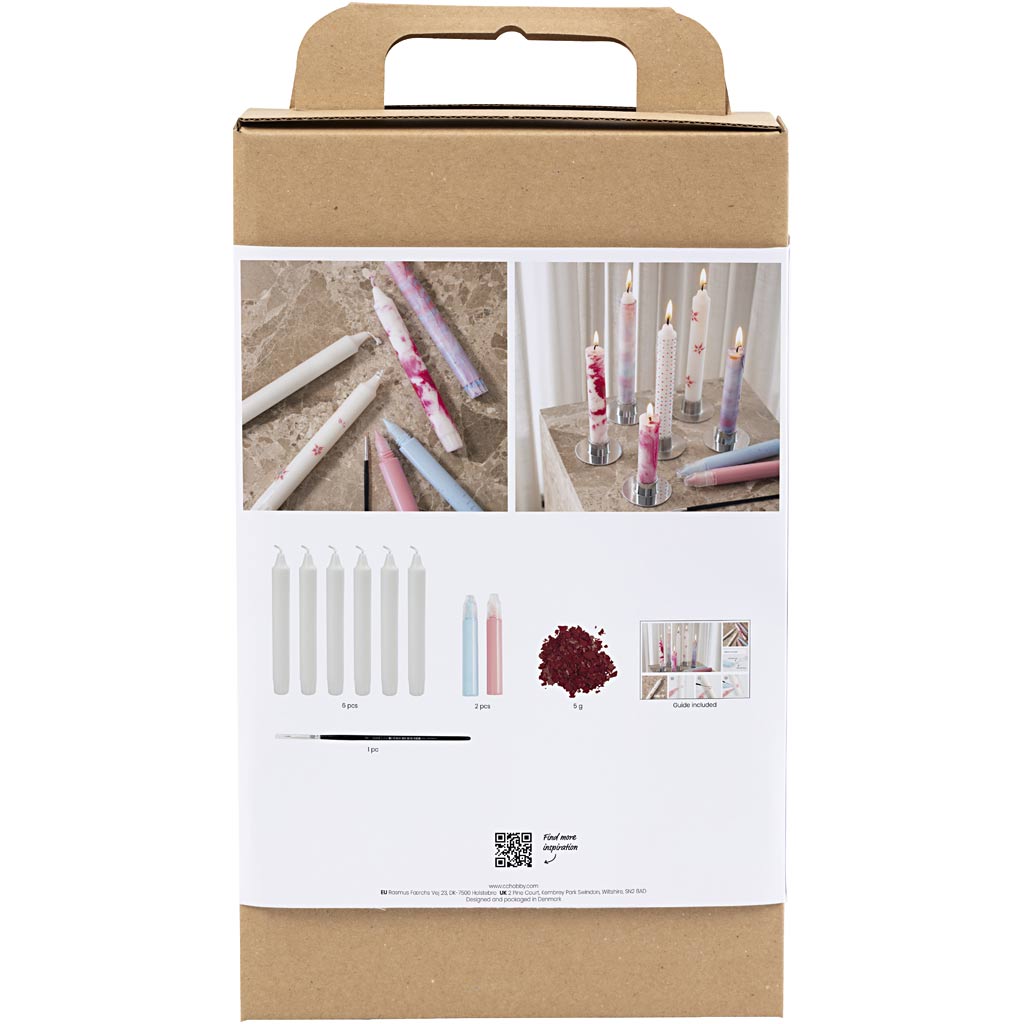 Creativ company https: www.cchobby.nl hobbyset-kaarsen-decoreren-versierde-spitse-kaarsen-wit-1-doos
