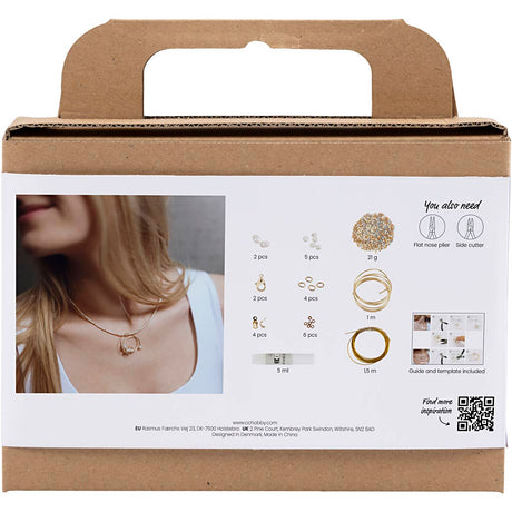 Creativ company https: www.cchobby.nl mini-hobbyset-sieraden-halsketting-met-hanger-met-metaaldraad-verguld-1-doos