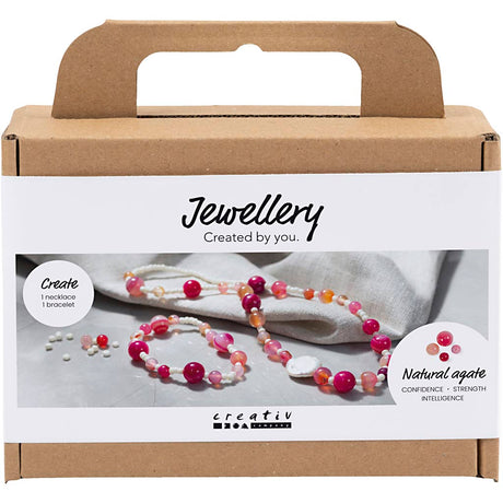 Creativ company https: www.cchobby.nl mini-hobbyset-sieraden-halsketting-en-armband-roze-1-doos