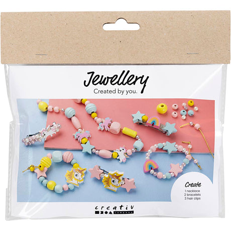 Creativ company https: www.cchobby.nl mini-hobbyset-sieraden-halsketting-armbanden-oorbellen-lichtblauw-lichtrood-geel-1-doos