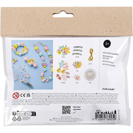 Creativ company https: www.cchobby.nl mini-hobbyset-sieraden-halsketting-armbanden-oorbellen-lichtblauw-lichtrood-geel-1-doos