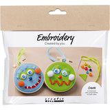 Creativ company https: www.cchobby.nl mini-hobbyset-borduren-gezichtjes-blauw-groen-1-doos