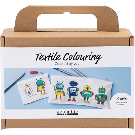 Creativ company https: www.cchobby.nl mini-hobbyset-textieldecoratie-robot-primair-kleuren-1-doos