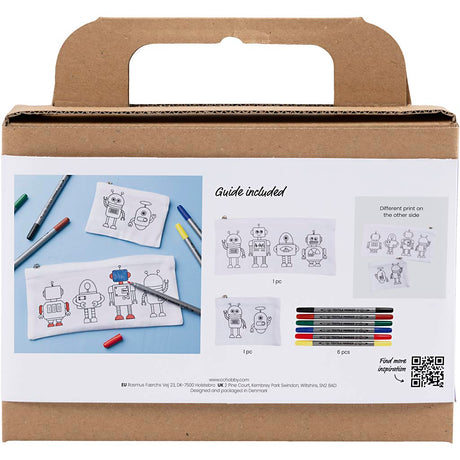 Creativ company https: www.cchobby.nl mini-hobbyset-textieldecoratie-robot-primair-kleuren-1-doos