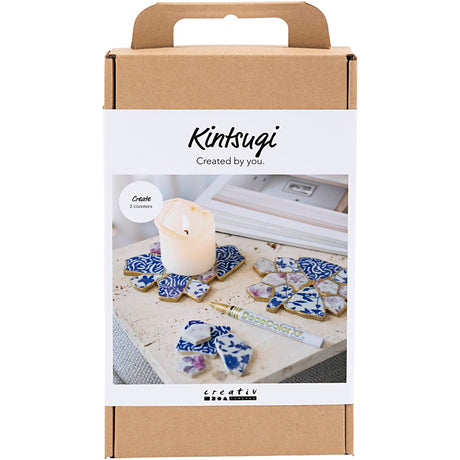 Creativ company https: www.cchobby.nl hobbyset-kintsugi-onderzetter-blauw-goud-lichtrood-wit-1-doos