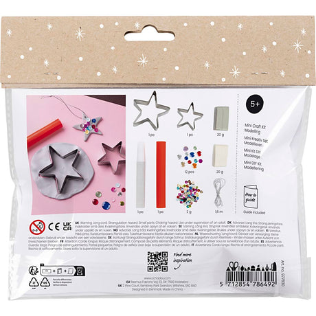 Creativ company http: www.cchobby.nl mini-hobbyset-boetseren-sterren-zilver-wit-1-doos