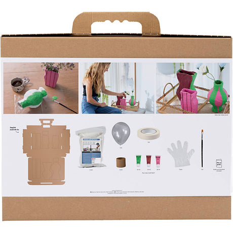 Creativ company https: www.cchobby.nl maxi-hobbyset-boetseren-vazen-van-papier-mache-diverse-kleuren-1-doos