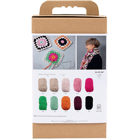 Creativ company https: www.cchobby.nl hobbyset-haken-sjaal-creme-warme-kleuren-1-doos