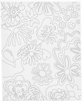 Creativ company schildercanvas met print bloemen - 24x30cm