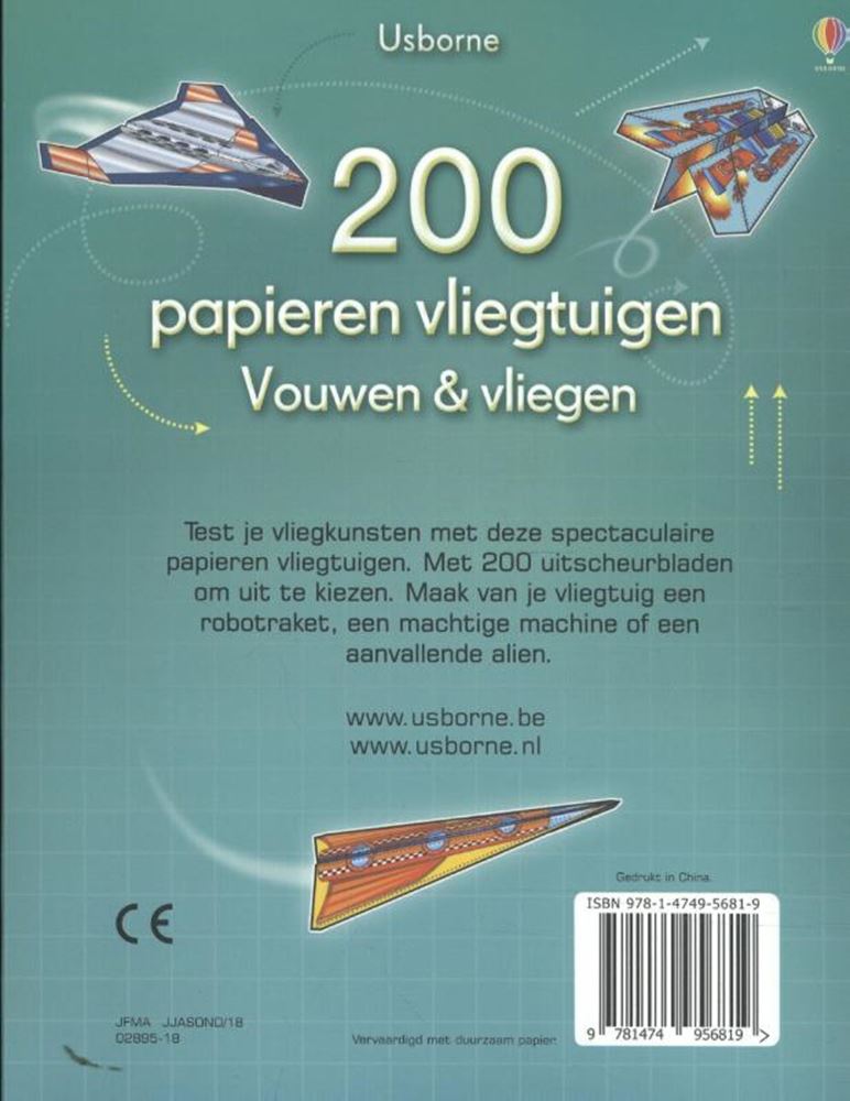 Centraal boekhuis 200 papieren vliegtuigen. 6+