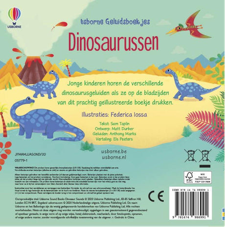Wpg uitgevers geluidenboek: dinosaurussen. 1+