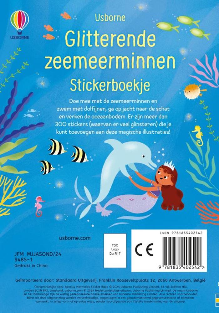 Glitterende zeemeerminnen. stickerboek.
