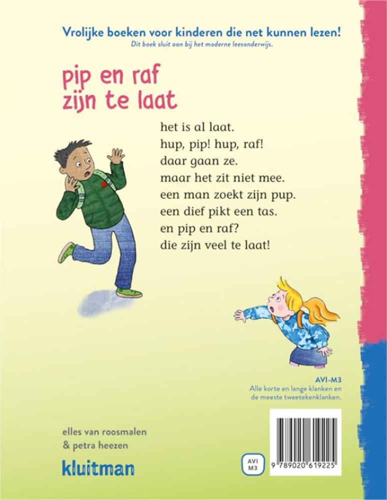 Uitgeverij kluitman lees lees lees - pip en raf zijn te laat (avi-m3)