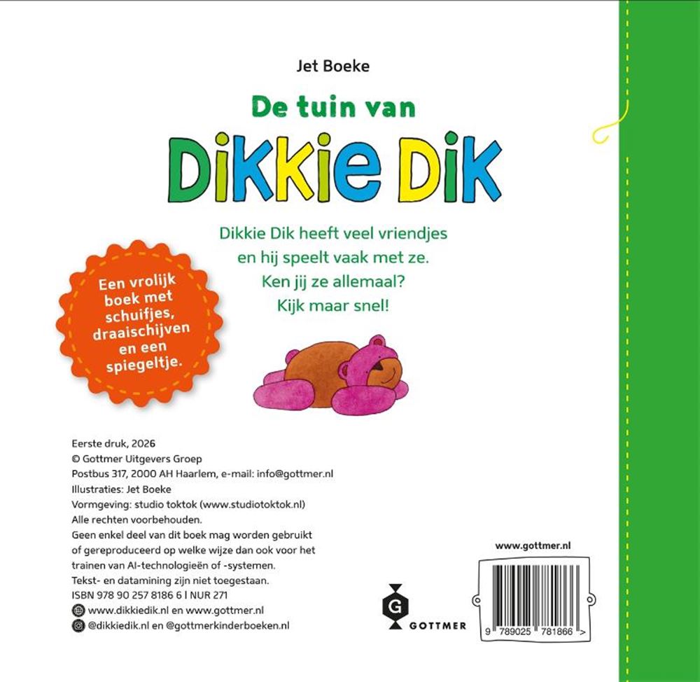 Kartonboek de tuin van dikkie dik 2+