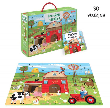 Rebo publishers boerderijvriendjes giga puzzel en boek.