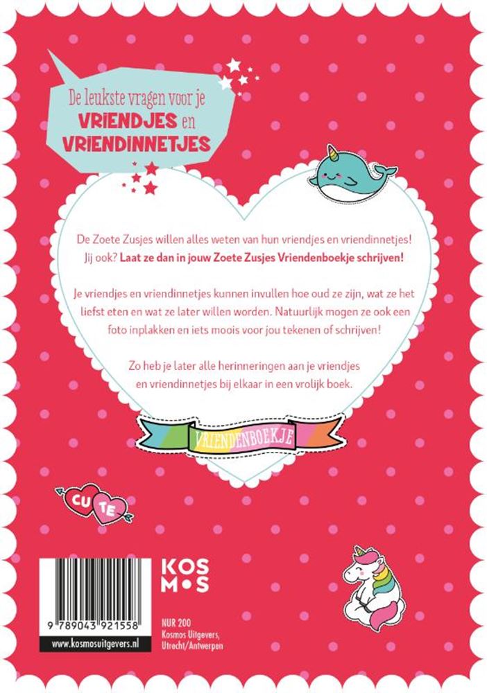 Kosmos uitgevers de zoete zusjes vriendenboek