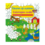 Deltas dieren van de boerderij - kleuren op nummer