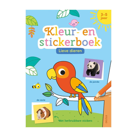 Deltas lieve dieren kleur- en stickerboek - 3-5 jaar