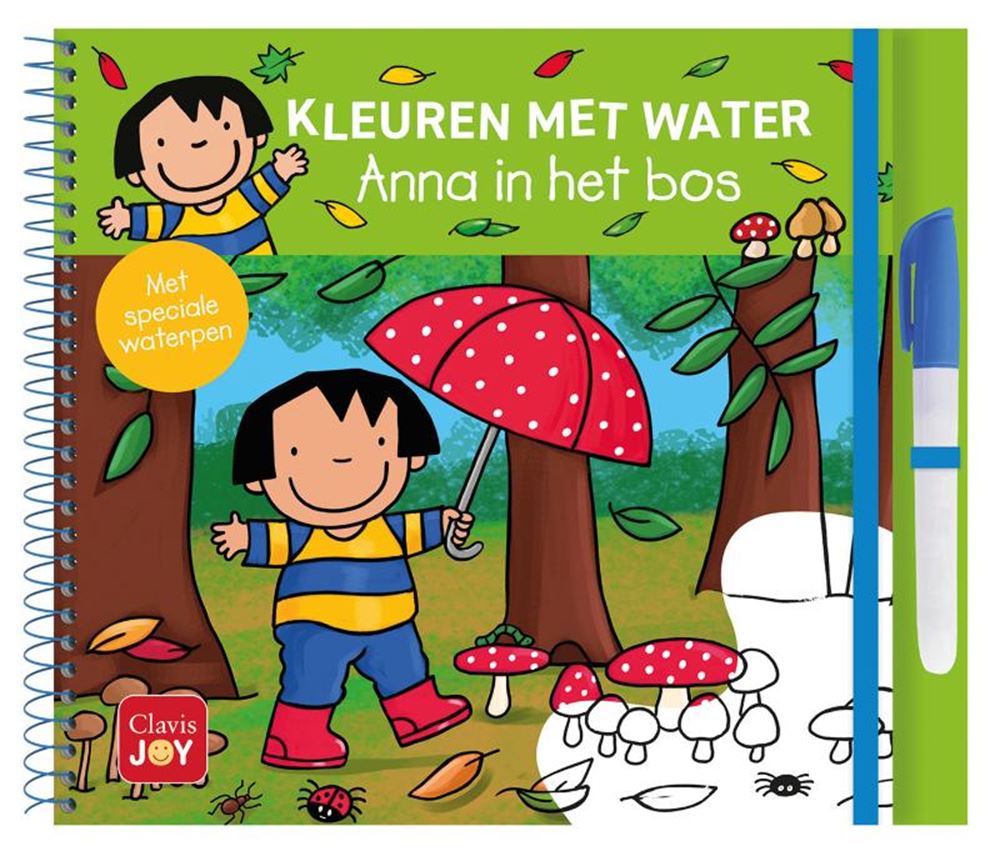 Kleuren met water. anna in het bos 3+