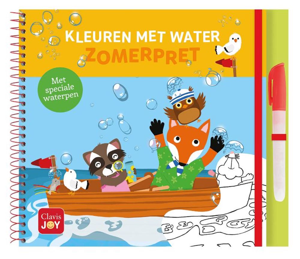 Kleuren met water. zomerpret 3+
