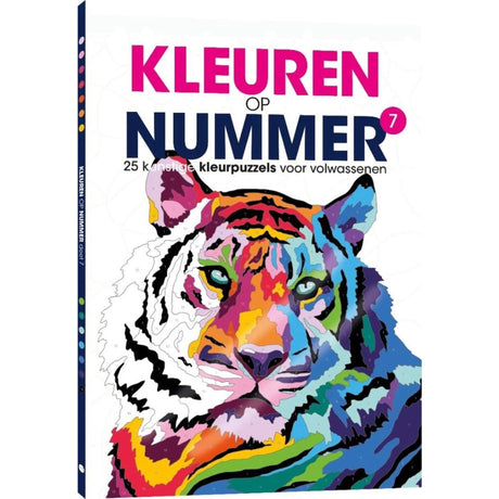 Kluitman kleuren op nummer 7 - 25 kunstige kleurpuzzels voor volwassenen