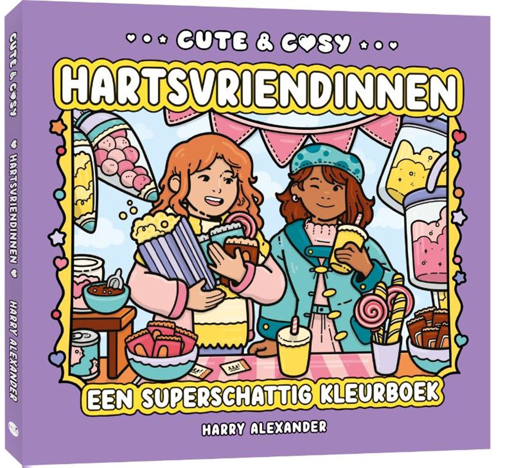 Mus creatief kleurboek: cute cosy hartsvriendinnen