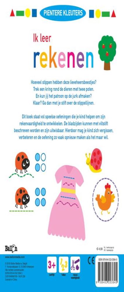 Ik leer rekenen (wipe and clean) 3+