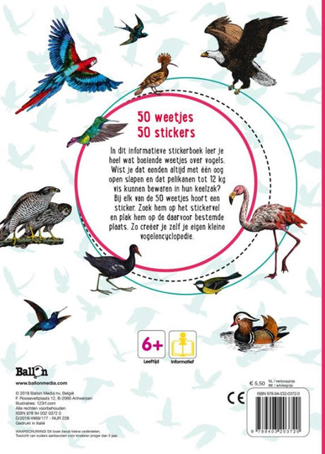 Vogels. 50 weetjes, 50 stickers.