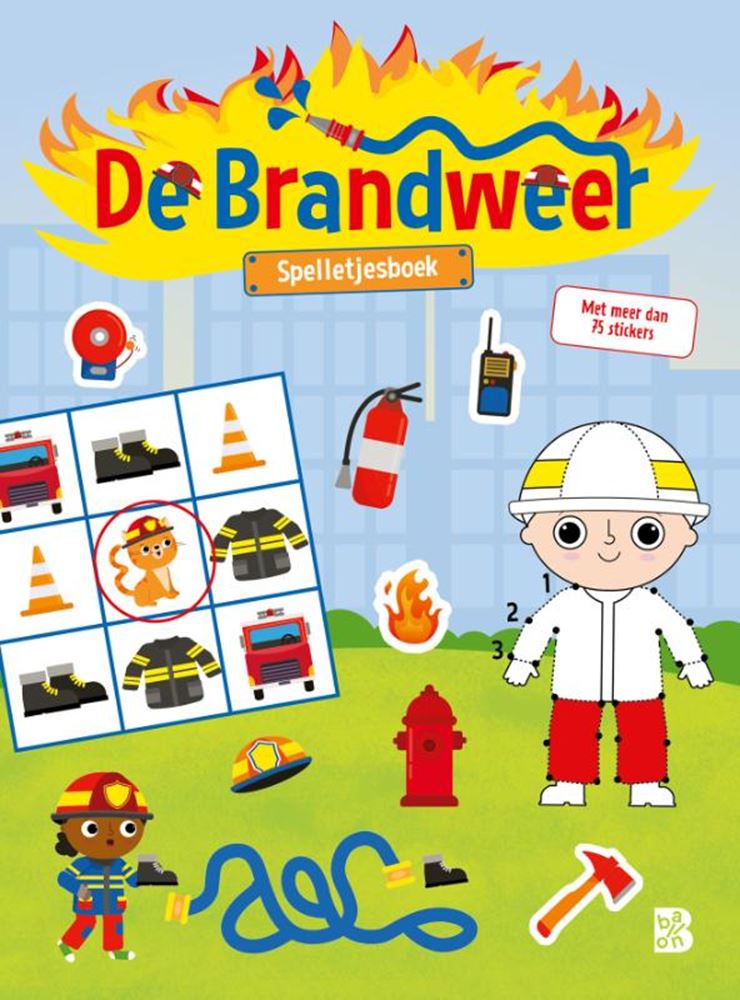 Standaard uitgeverij spelletjesboek de brandweer