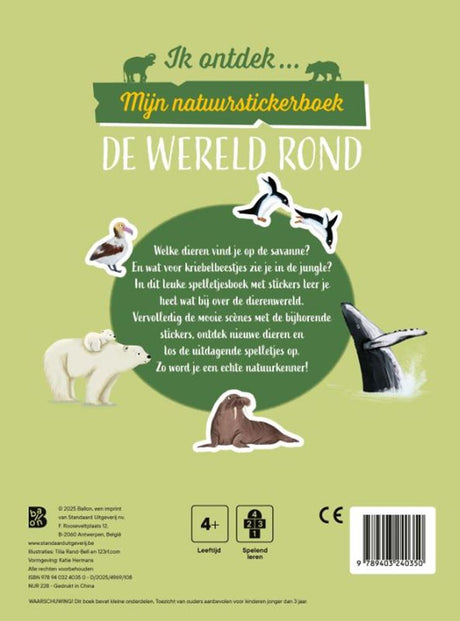 Standaard uitgeverij mijn natuurstickerboek - de wereld rond