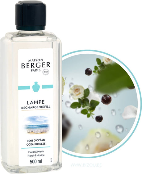 Lampe berger lampe maison berger - vent d’ocean – bries vanuit de zee - navulling - geurbrander - 500ml