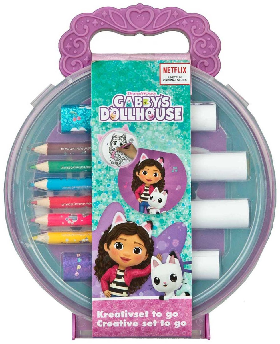 Undercover gabby's poppenhuis creatieve kleurset in koffertje
