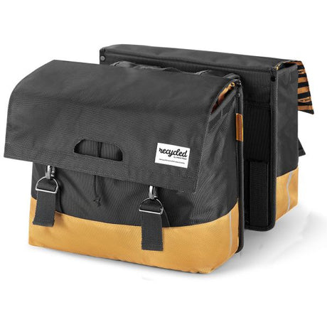 Urban Proof dubbele fietstas - zwart geel - 40L
