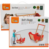 Https: www.cchobby.nl viga-poppenbed-en-houten-poppenwagen-rood-2-onderdelen-1-set