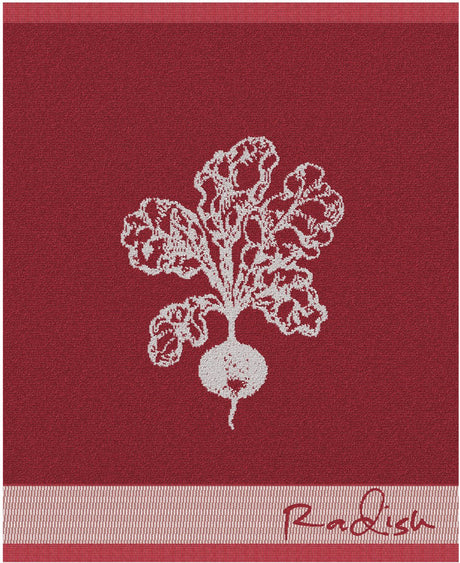 Ddddd - radish - keukendoek - rood - 6 stuks