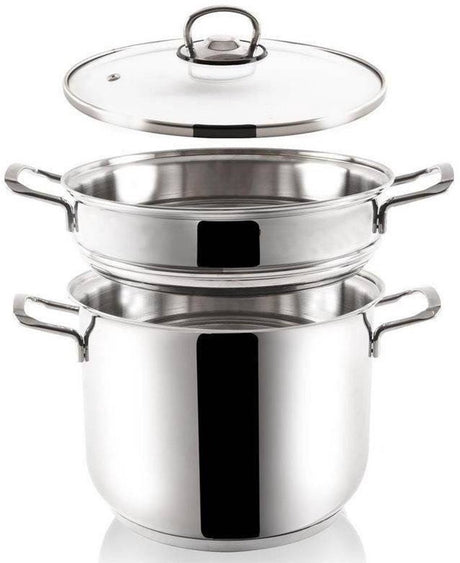 Orion anett serie - roestvrijstalen stoompan - 5l - 22cm diameter - inclusief stoominzet