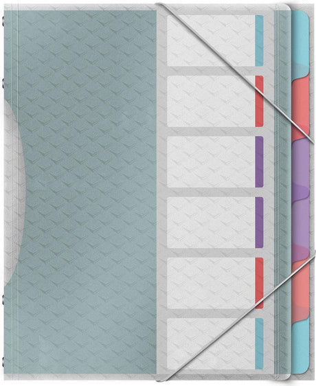 Esselte colour'breeze sorteermap, polypropyleen, ft a4, 6 tabs, assorti