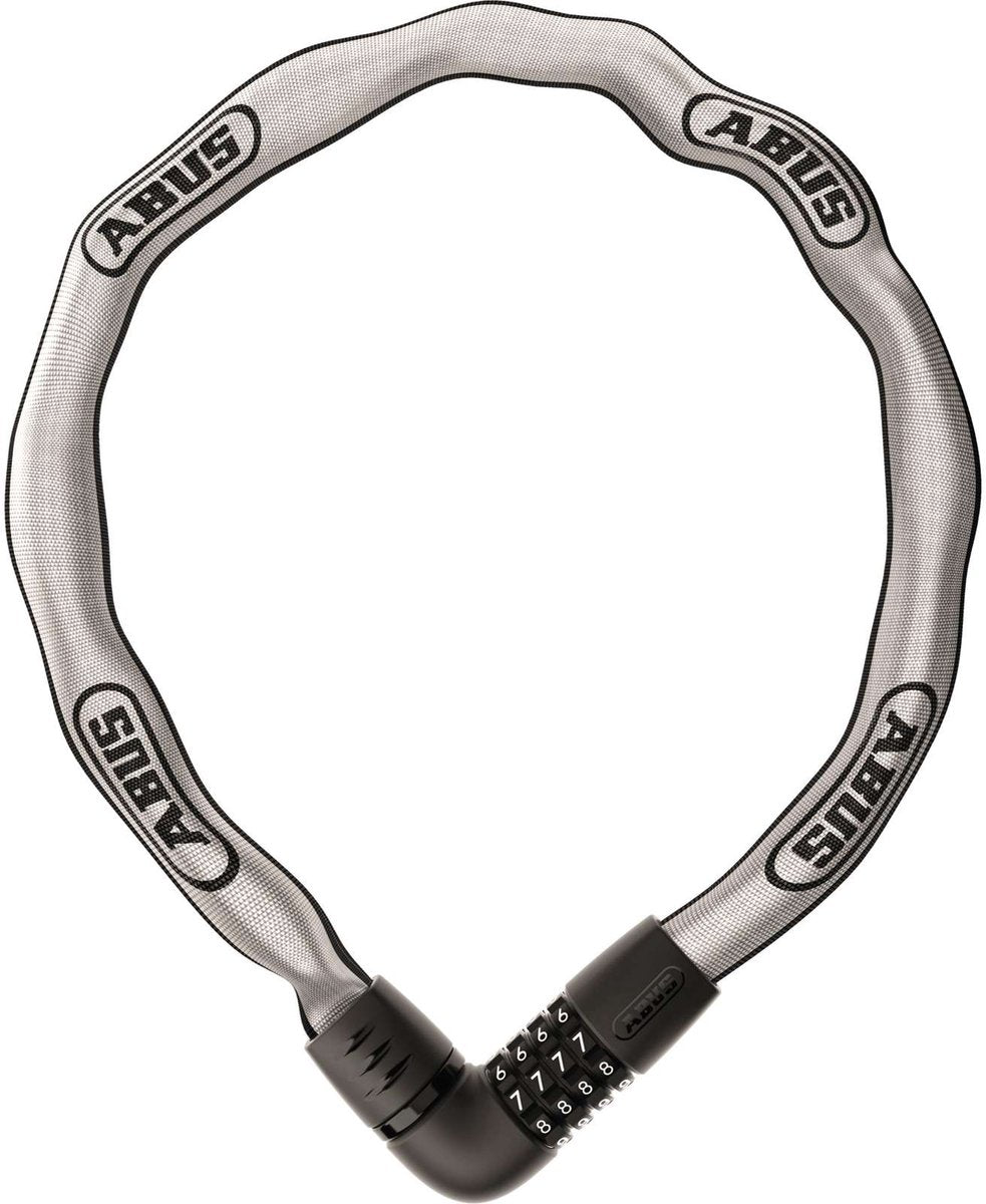 Abus fietsslot kettingslot - tresor 6807c - security level 7 - zilver - 110 cm - geschikt voor elektrische fietsen en stadsfietsen