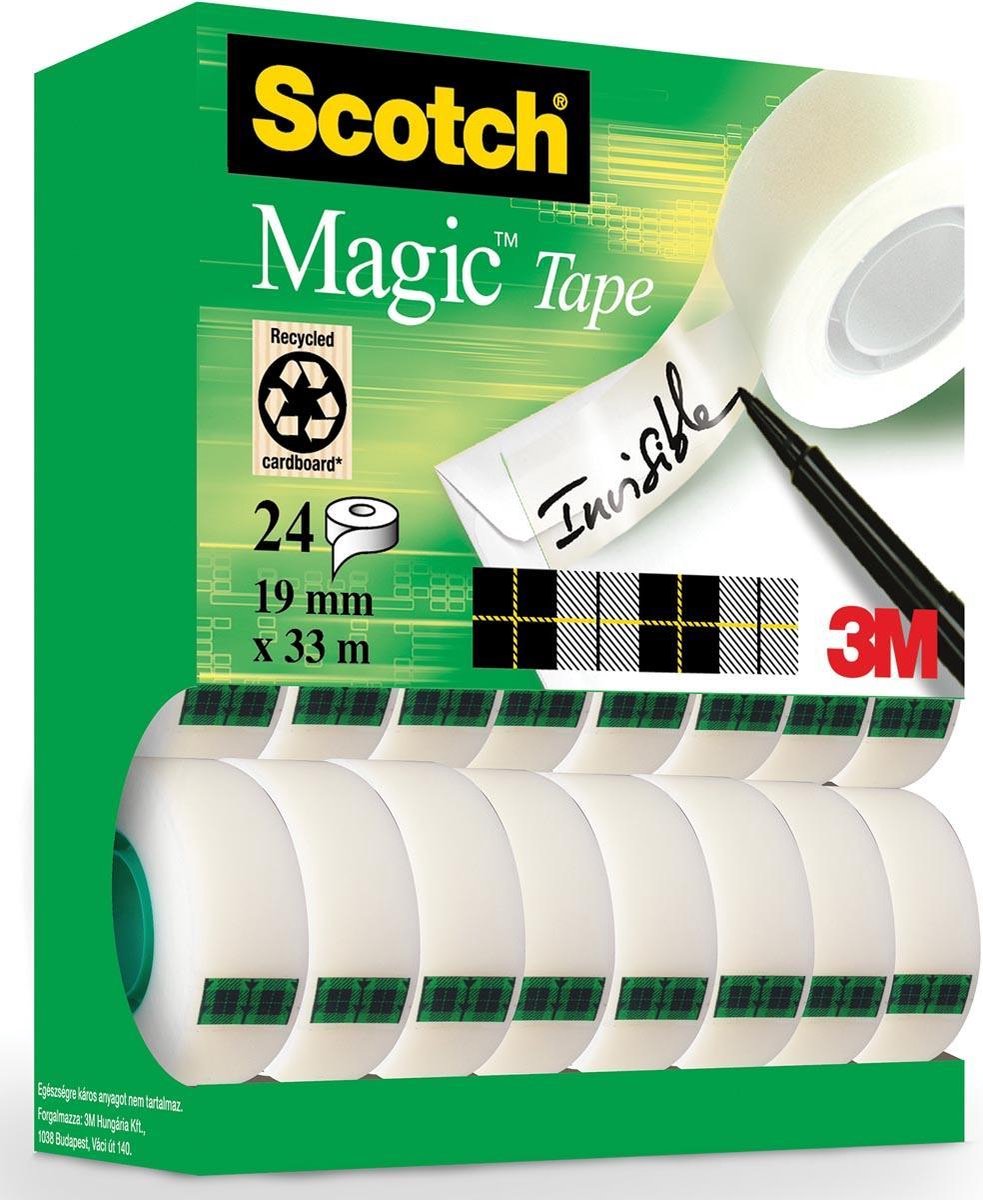 Scotch - magic e plakband ft 19 mm x 33 m | value pack met 24 rollen