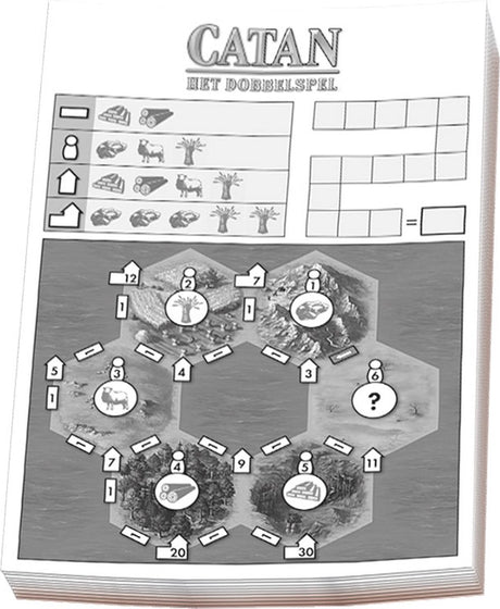 999games 999 games - catan - scoreblokken catan: het dobbelspel - scoreblok