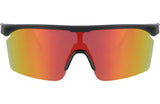 Trivio - fietsbril noa zwart revo rood met extra transparante lens
